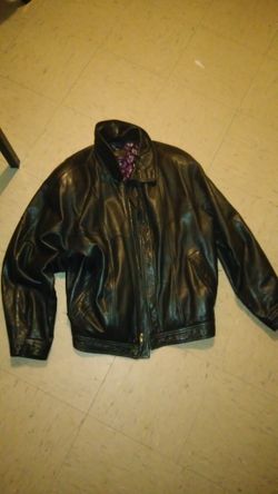 HENRY GRETHEL genuine leather jacket