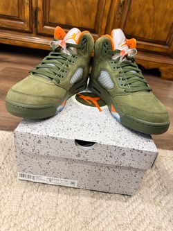 Jordan 5 Retro Olive/Orange 9.5M