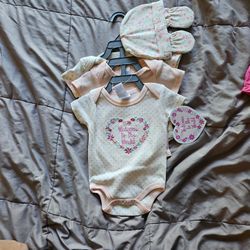 0-3 Month Girl Onesie Set