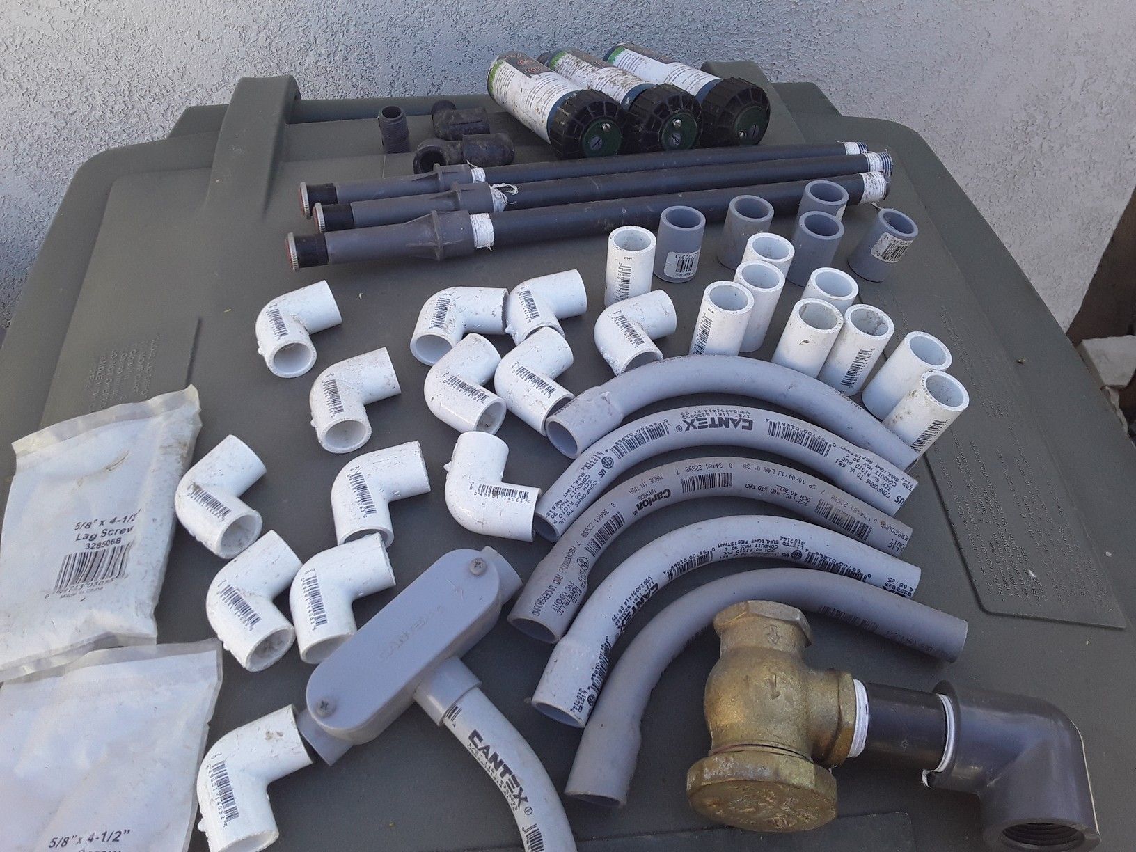 Pvc parts and sprinklers