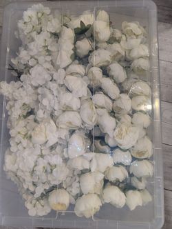 Big Container Of Silk Flowers