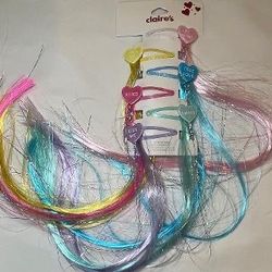 Claire’s Valentine Conversation Faux Hair Clips