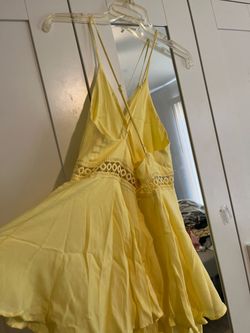 Summer Yellow Short Dress. Size M.