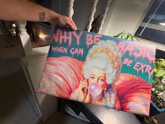 Why Be Basic Canvas Wall Art Print