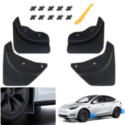 Mud Flaps for Tesla Model Y 2020-2024 Tire Splash Guards, No Drilling 