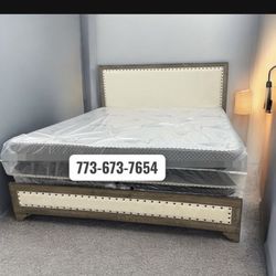 Brand New King Bed Frame with Mattress & Box Spring Only $449 🚨Ready for Delivery 🚛 