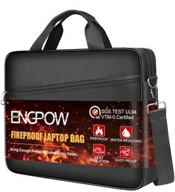 Brand New, Fireproof Laptop Bag 15.6” Waterproof Messenger Travel Case Black