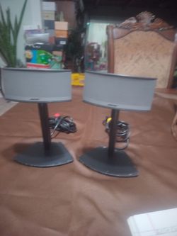 BOSE Companion 5 Multimedia SPEAKER SYSTEM W Stands LEFT Right Speaker 2 Tested