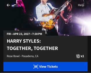 Harry Styles Together, Together Ticket