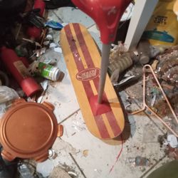 Skateboard W Handle Vintage Radio Flyer