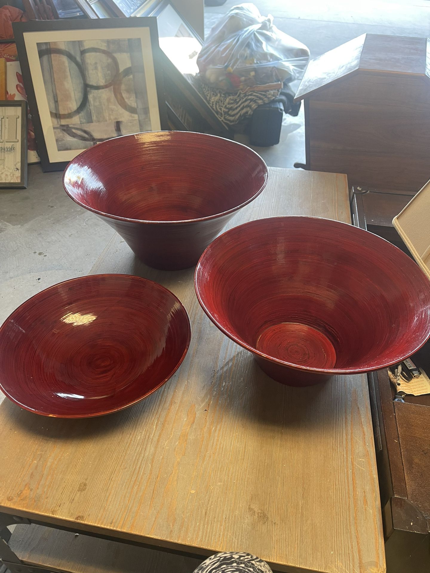 Three Decorative Handcrafted Bowls From Vietnam