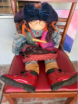 Little Souls" handmade cloth doll designed by artist Gretchen Wilson.
