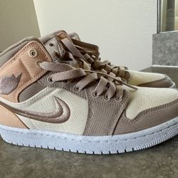 Jordan 1 Mid SE Canvas Khaki (Women's)