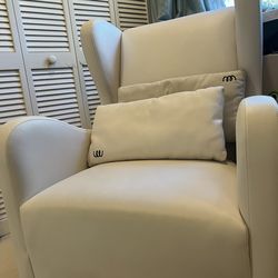 Monte white leatherette rocking chair