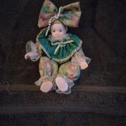 Small Porcelain Doll Original Outfit
