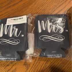 Mr And Mrs Wedding Coozie 