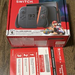 BRAND NEW NINTENDO SWITCH 2 + 12 MONTH ONLINE FREE PASS