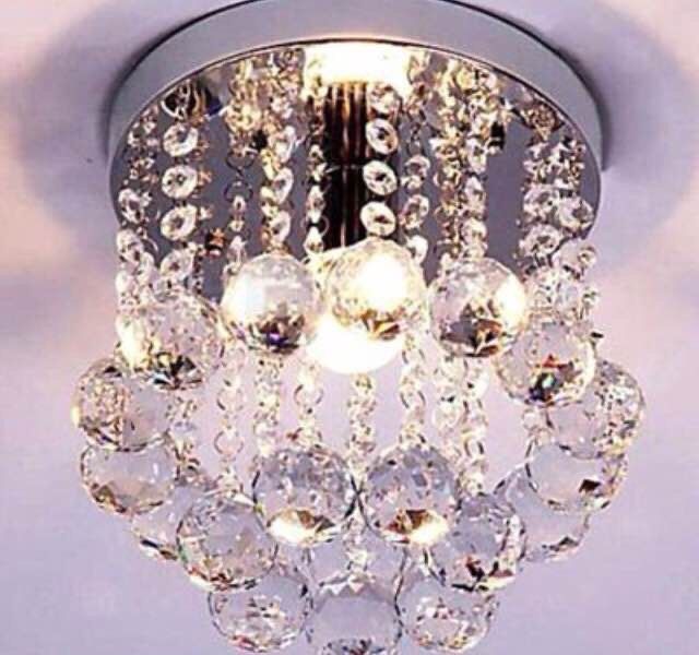 Crystal Small Chandelier Lamp Vintage Modern Light Ceiling Fixture Luxury Royal