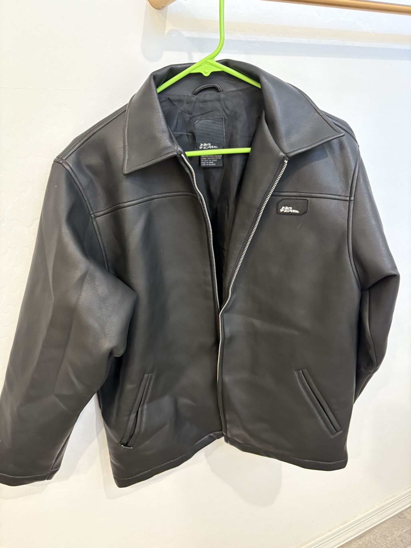 No Fear Leather Jacket - Medium