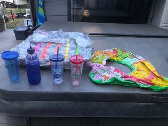 Floaties and sipper cups for camping