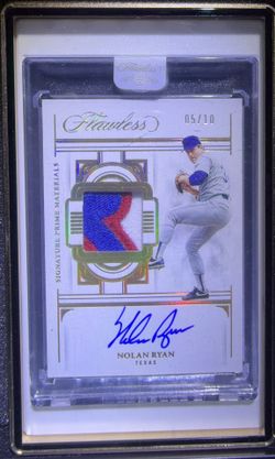Nolan Ryan 2023 Panini Flawless Signature Prime Material Gold /10 #SPMNR