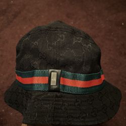 Authentic Black Gucci Bucket Hat