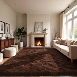 10x14 Brown Shag Rug 