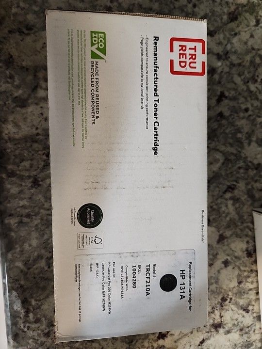 HP 131A Black Toner Cartridge, CF210A Remanfactured by Staples