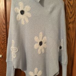Blue Flower Sweater