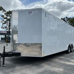 8.5x24ft Enclosed Vnose Trailer Brand New Moving Storage Cargo Traveling ATV UTV SXS RZR Car Truck Bike Motorcycle Hauler