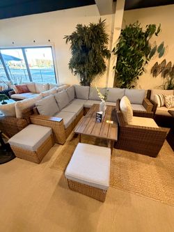 6pc blue sectional