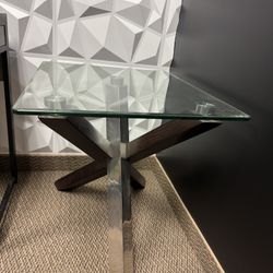 Glass end table 