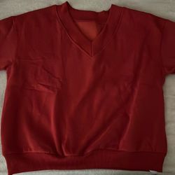 V-Neck Oversized Sweatshirt 