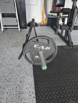 Olympic Weight Bar With Bar Row Attachment Multi-Grip