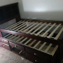 Twin/Twin Bedset W/3 Storage Drawers & Shelf(Mattress Included:$739)