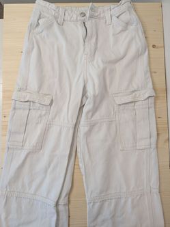 H&M white baggy jeans
