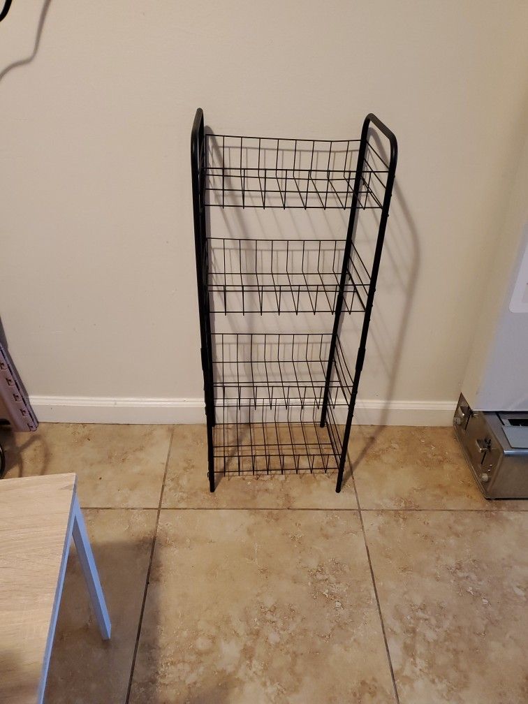 Storage Rack Organizer Metal Corner Shelf for Kitchen Living Room Laundry Pantry Bathroom 