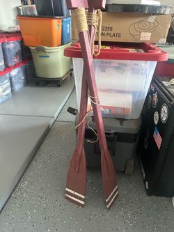 Wooden oars