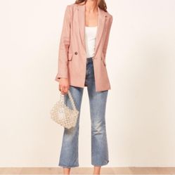 Reformation Verano Linen Blazer XS