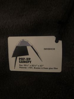 Pop up canopy. Still in the package. Never been used