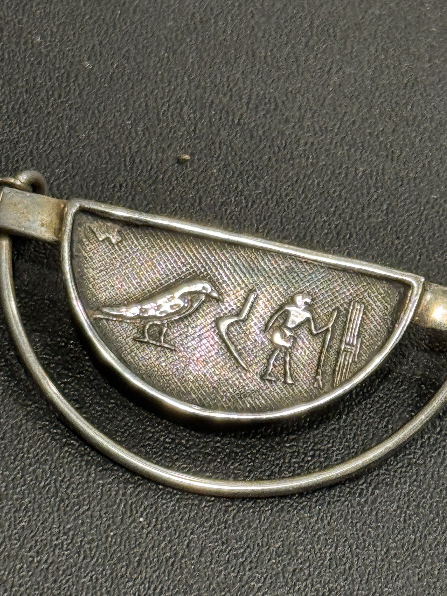 Vintage Egyptian Revival Sterling Silver necklace.