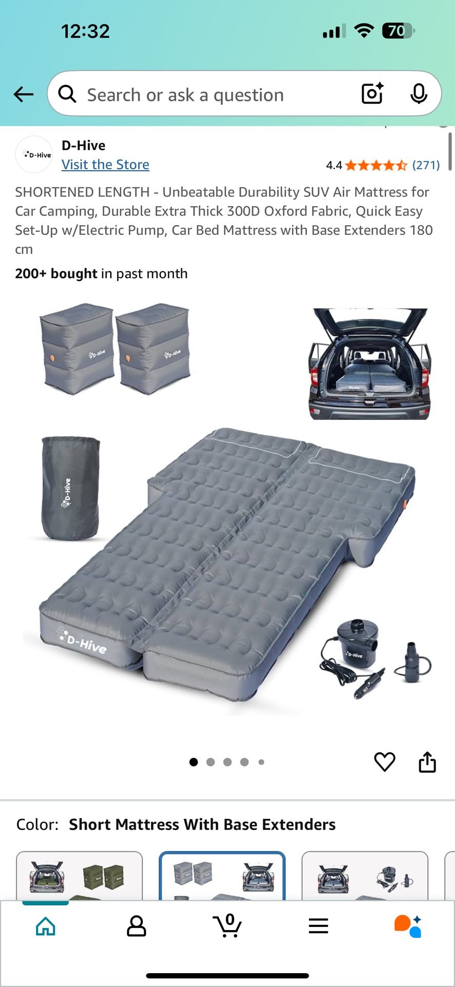 Durability SUV Air Mattress for Car Camping