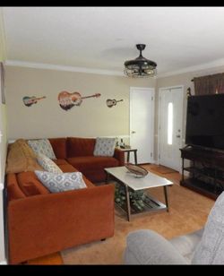 Burnt orange sectional