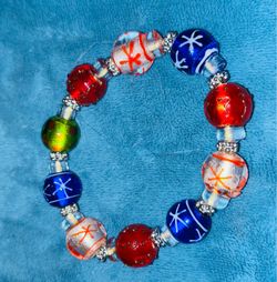 Colorful thick Glass beaded bracelet