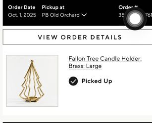 Pottery barn Christmas Tree Candleholder Brass Large
