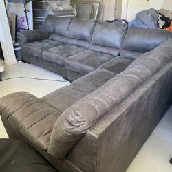 Sectional Couch (Charcoal) Massively Discounted