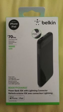 Belkin Blk portable charger 70 plus hr iPhone/ iPad