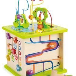 Hape Country Critters Wooden Activity Play Cube for Toddlers.