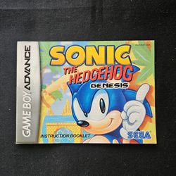 Sonic The Hedgehog Genesis for Nintendo Gameboy Advance - Manual Only
