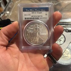 2013 Silver Eagle Pcgs Ms70